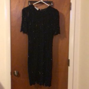 Gorgeous JMD Beaded Silk formal Dress SM